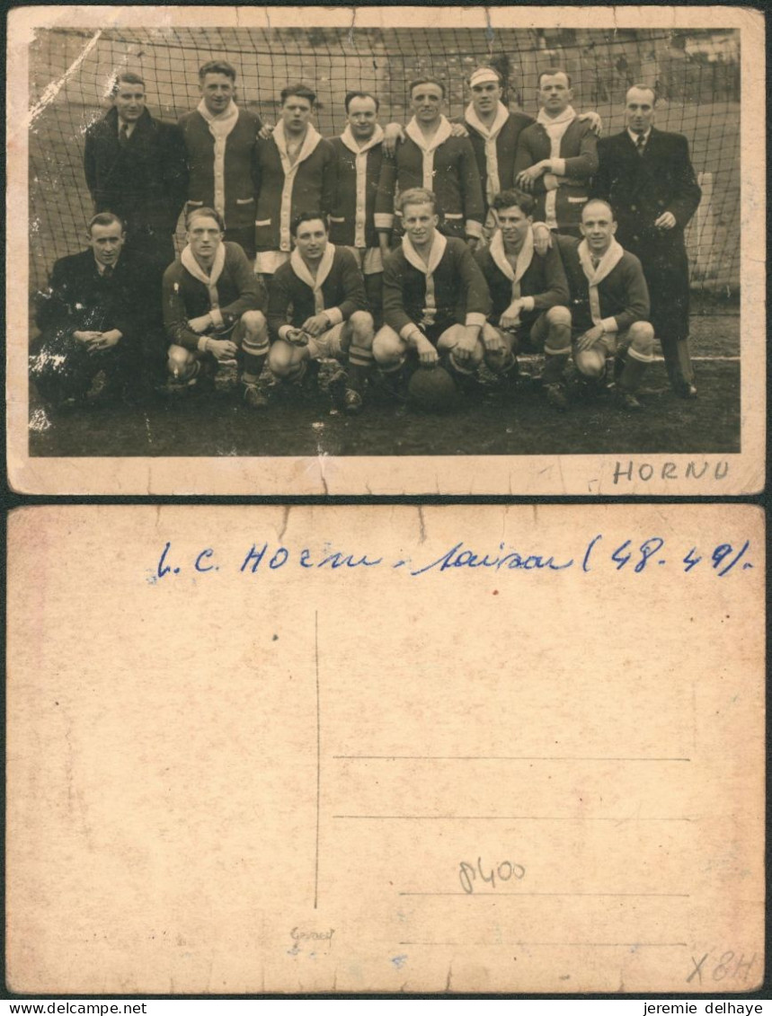 Carte Photo - équipe De Football (Hornu, Saison 48-49) - Boussu