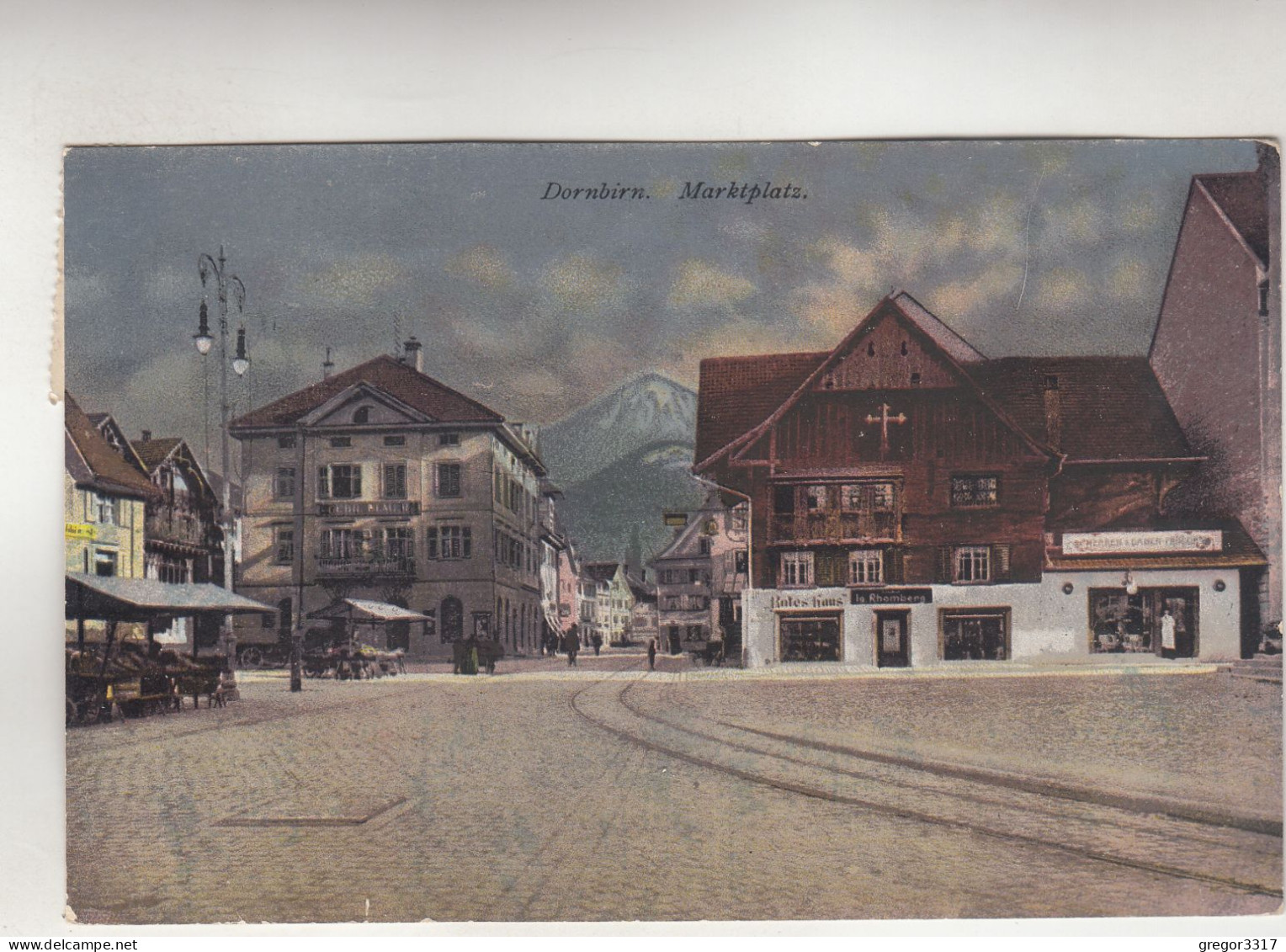 C8100) DORNBIRN - MARKTPLATZ Mit GESCHÄFT U. Markständen ALT  1910 - Dornbirn