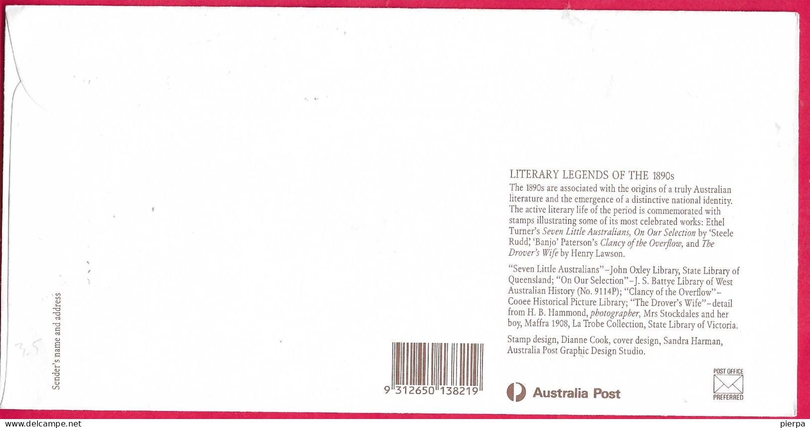 AUSTRALIA - SPECIAL CANCELLATION " FIRST AIRMAIL FLIGHT* 5 DEC.1991* PERTH W.A. 6000* ON COMMERCIAL SIZE ENVELOPE - Briefe U. Dokumente