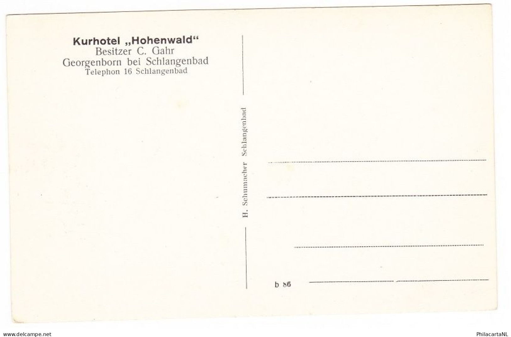 Schlangenbad - Blick Von Der Terrasse Kurhotels Hohenwald - Schlangenbad