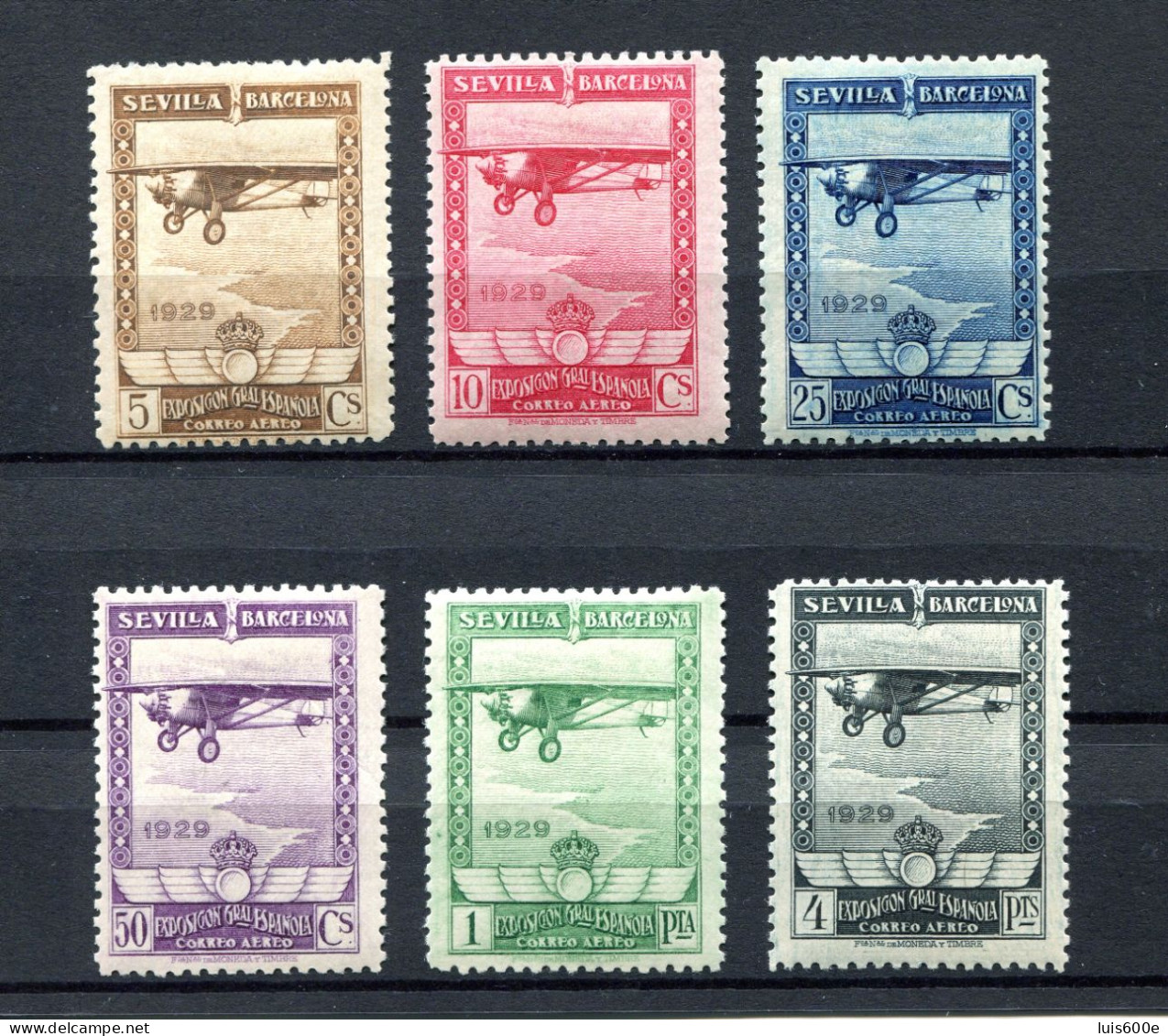 1929.ESPAÑA.EDIFIL 448/53*.NUEVOS CON FIJASELLOS(MH).CATALOGO 158€ - Nuevos