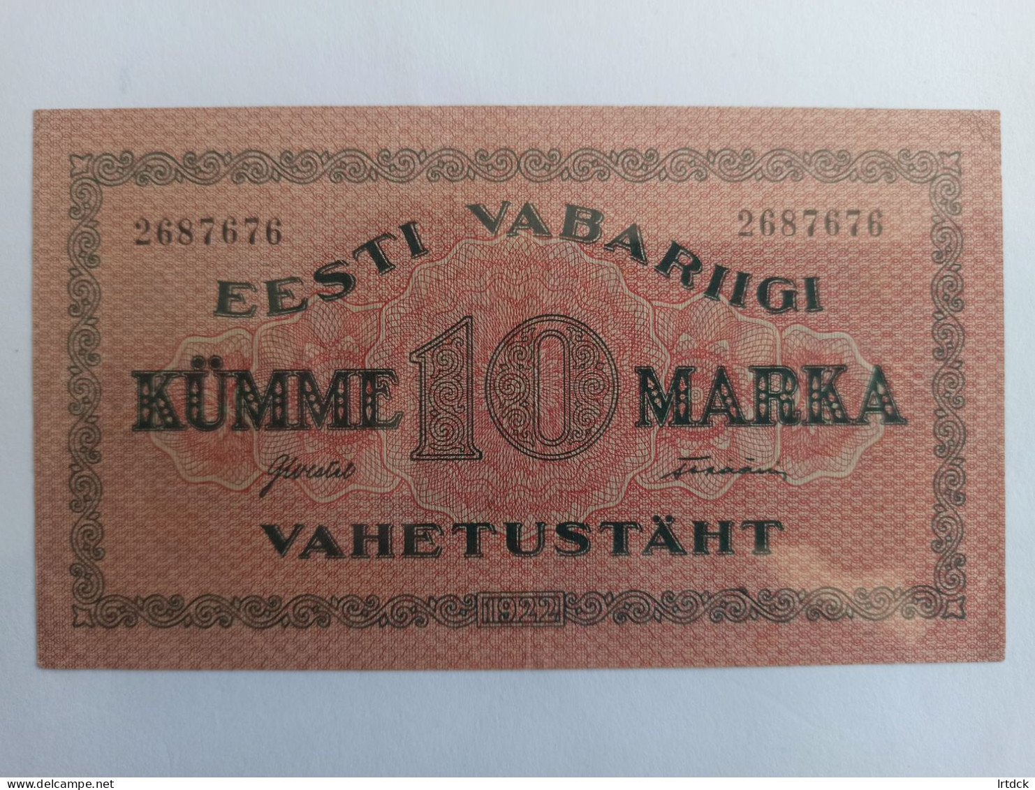 Estonie  10 Kumme Mark 1922 TTB+ - Estland