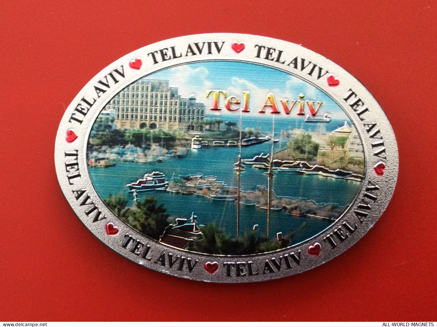 Tel Aviv Panoramic View Souvenir Fridge Magnet, Israel - Toerisme