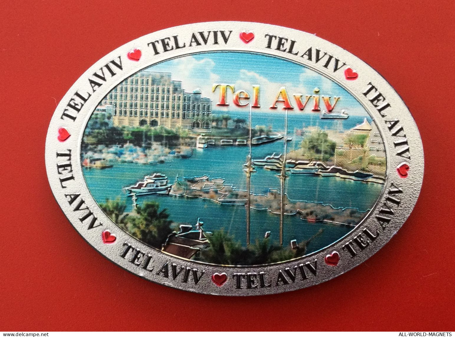 Tel Aviv Panoramic View Souvenir Fridge Magnet, Israel - Tourisme