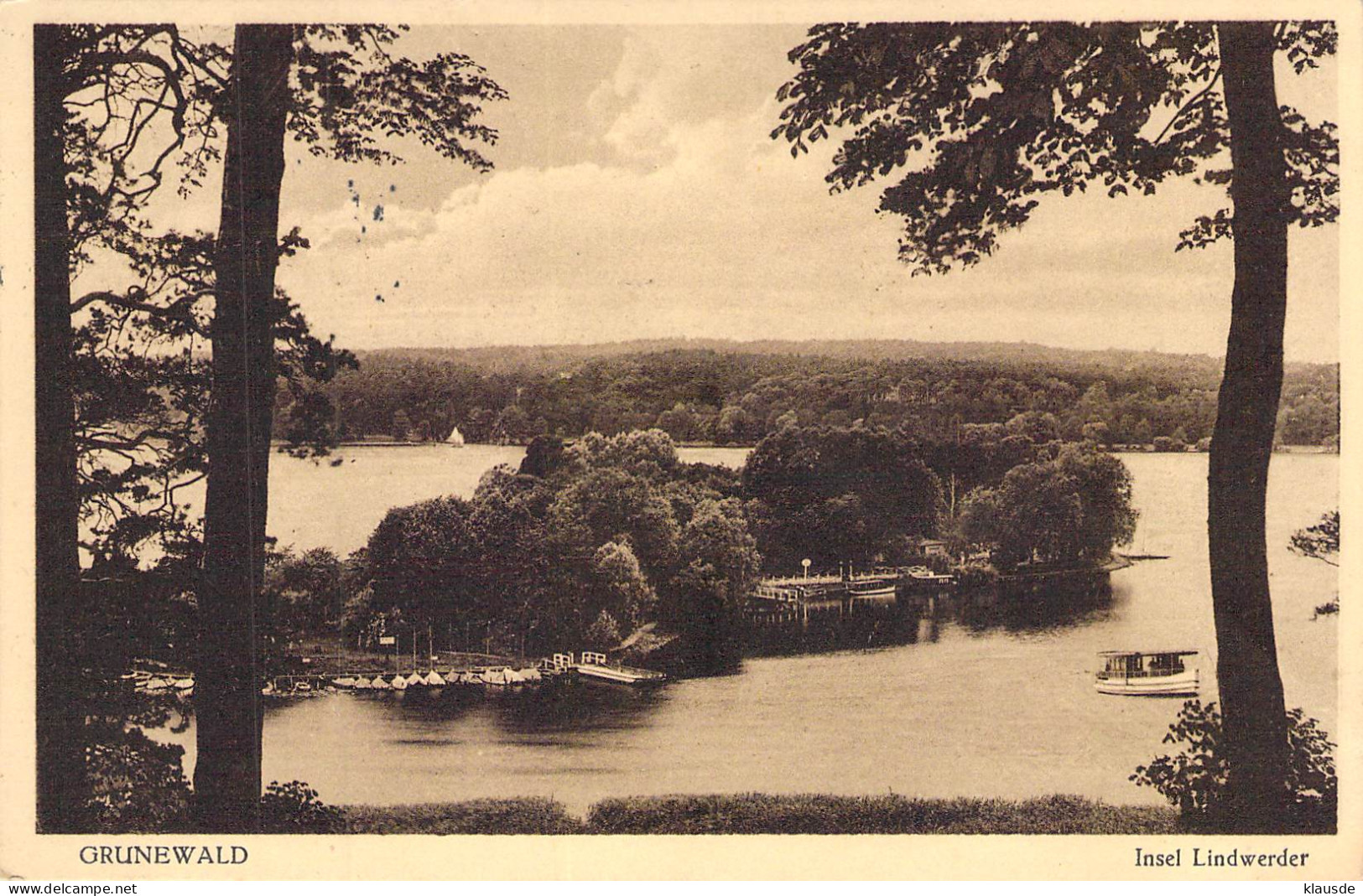 Grunewald - Insel Lindwerder Gel.1933 MWST - Grunewald