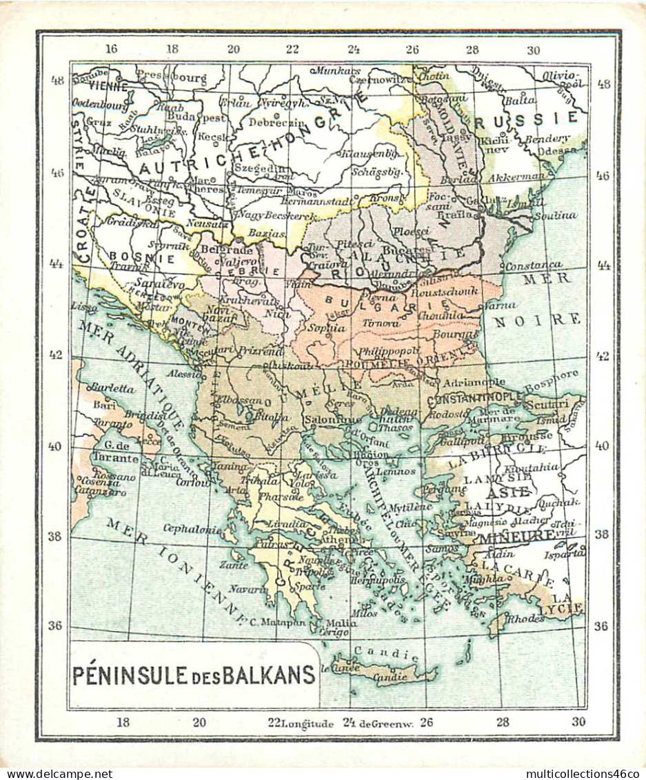 040523 - CHROMO CACAO VAN HOUTEN - Péninsule Des Balkans - Carte Géographique - Van Houten