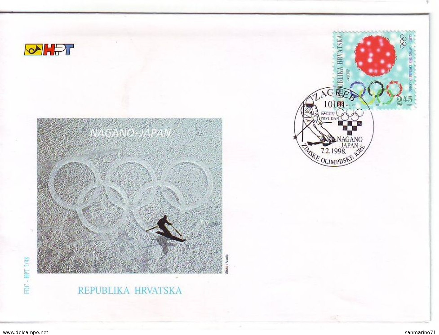 CROATIA FDC 449 - Winter 1998: Nagano