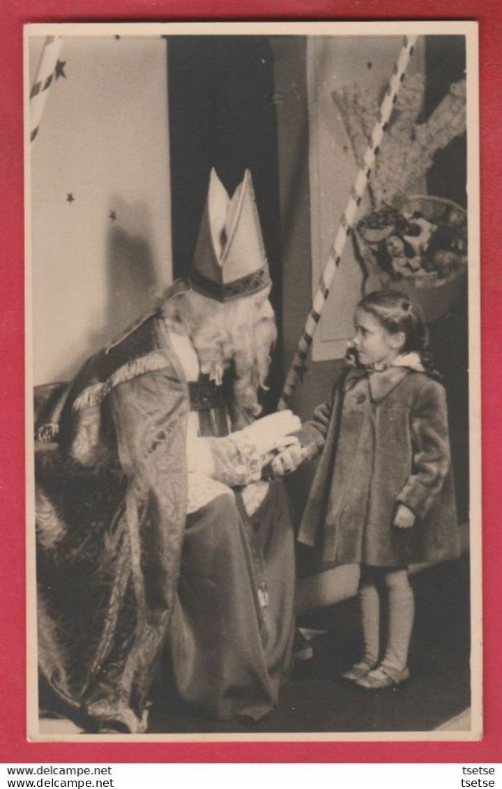 Photo Carte / Foto St Nicolas - Sinterklaas... Visite D'un Enfant ... 4 Photos Dans Ma Boutique - 1 - Sinterklaas