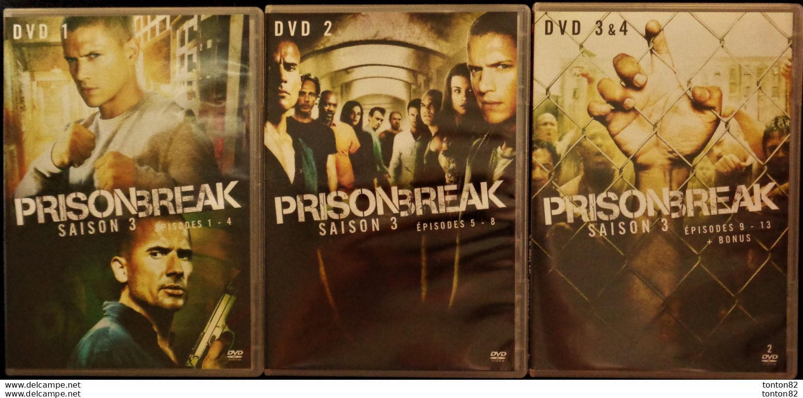 PRISON BREAK - L'Intégrale des Saisons  1 / 2 / 3 - Coffret  de 16 DVD .