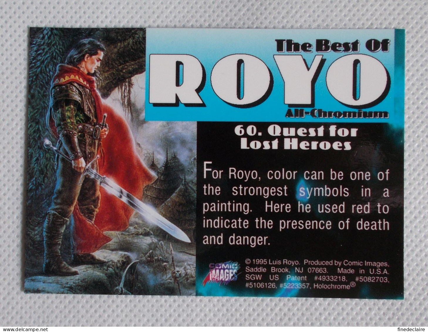 Card / Carte Rigide - 6,4 X 8,9 Cm - The Best Of ROYO All-Chromium 1995 - N°60 - Quest For Lost Heroes - Autres & Non Classés