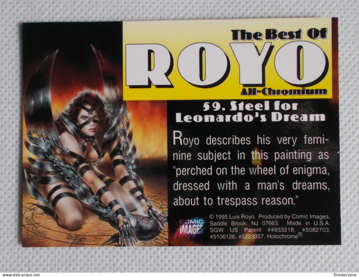 Card / Carte Rigide - 6,4 X 8,9 Cm - The Best Of ROYO All-Chromium 1995 - N°59 - Steel For Leonardo's Dream - Autres & Non Classés