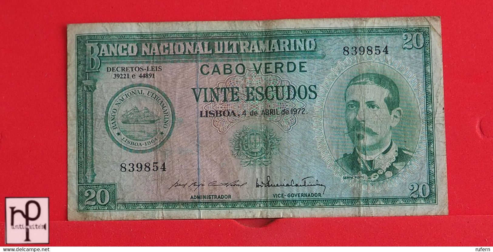 CAPE VERDE 20 ESCUDOS 1972 - (Nº54593) - Cap Verde