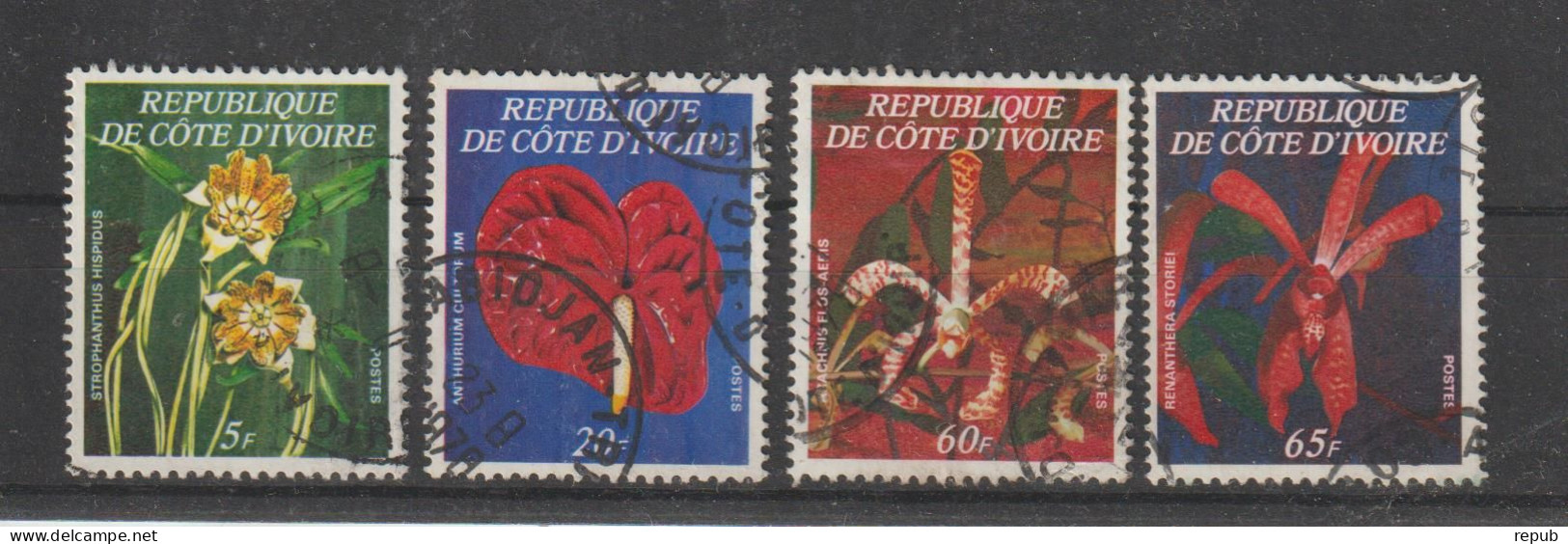 Cote D'Ivoire 1978 Série Orchidées 462A-D 4 Val Oblit/used - Côte D'Ivoire (1960-...)