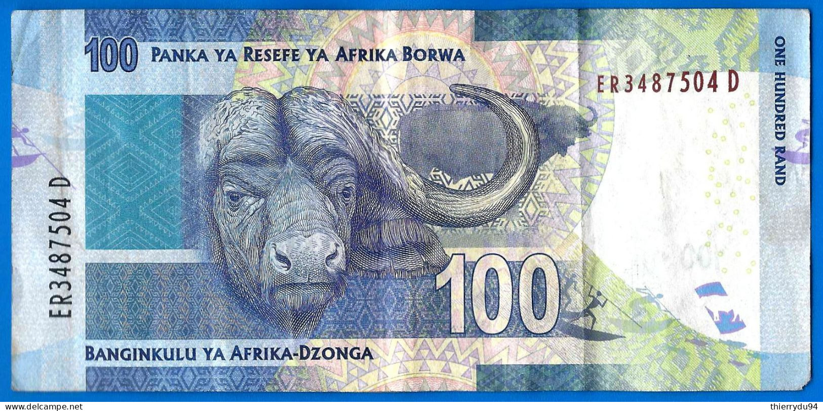 Afrique Du Sud 100 Rand 2015 Nelson Mandela Animal South Africa Que Prix + Port Billets Rands Paypal Bitcoin Crypto OK - Sudafrica