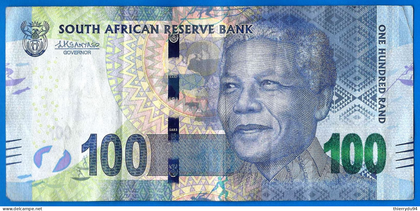 Afrique Du Sud 100 Rand 2015 Nelson Mandela Animal South Africa Que Prix + Port Billets Rands Paypal Bitcoin Crypto OK - Afrique Du Sud