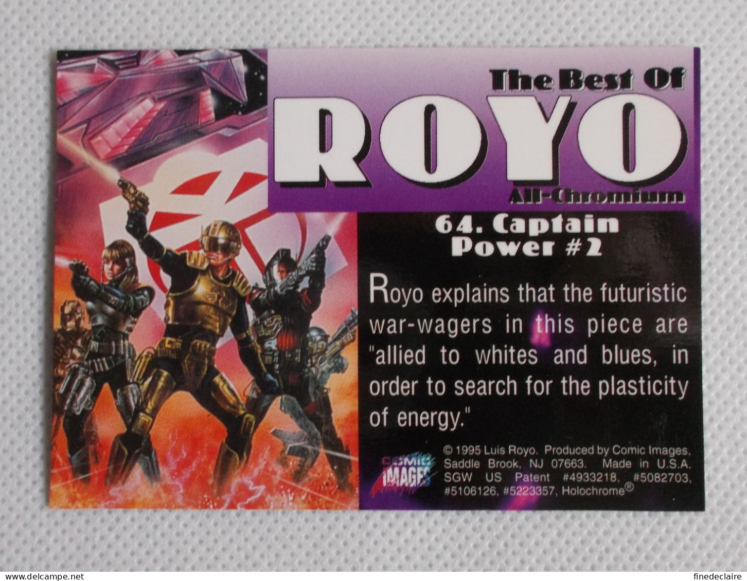 Card / Carte Rigide - 6,4 X 8,9 Cm - The Best Of ROYO All-Chromium 1995 - N°64 - Captain Power #2 - Altri & Non Classificati