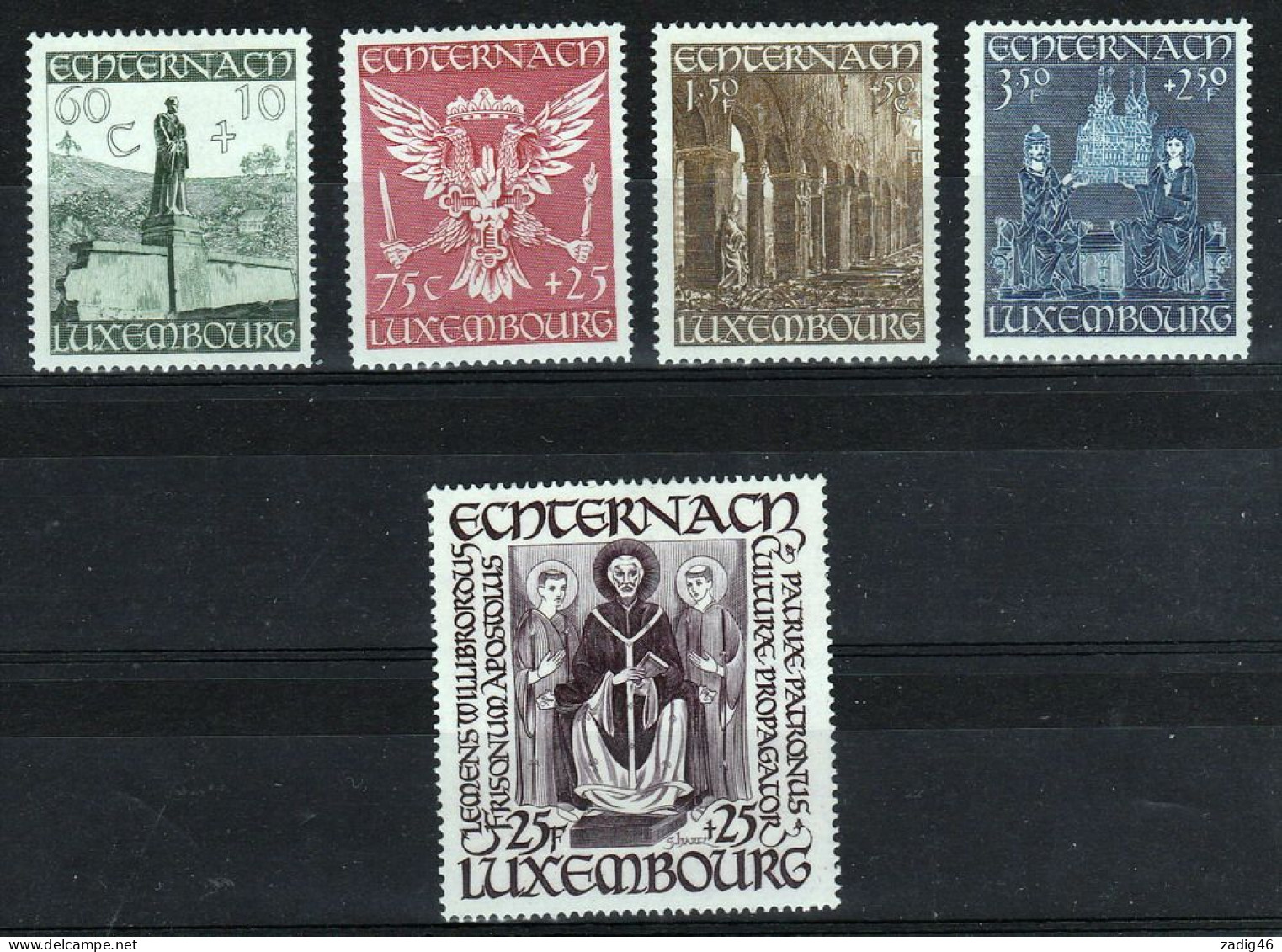 LUXEMBOURG - TIMBRES N° 393 A 397 - NEUFS AVEC LEGERES TRACES DE CHARNIERES - Andere & Zonder Classificatie
