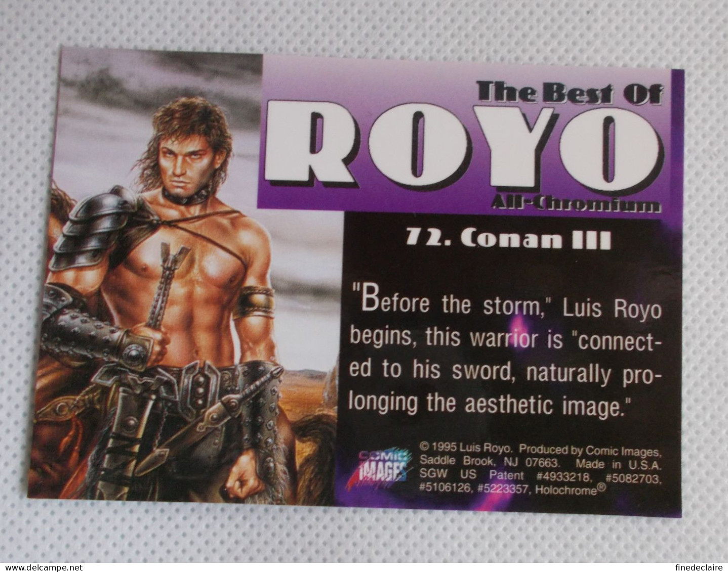 Card / Carte Rigide - 6,4 X 8,9 Cm - The Best Of ROYO All-Chromium 1995 - N° 72 - Conan III - Other & Unclassified