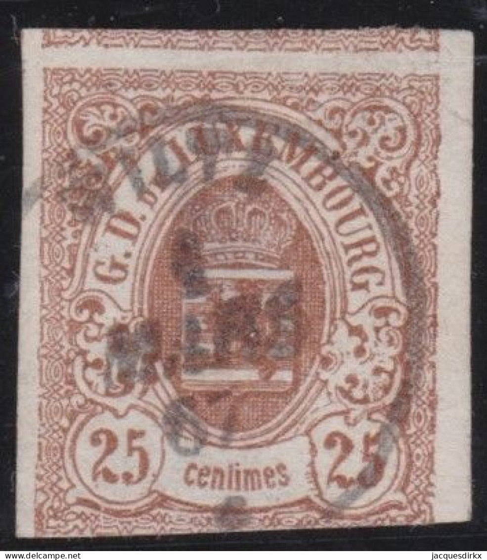 Luxembourg   .    Y&T   .  8  (2 Scans)     .     O    .     Oblitéré - 1859-1880 Armoiries