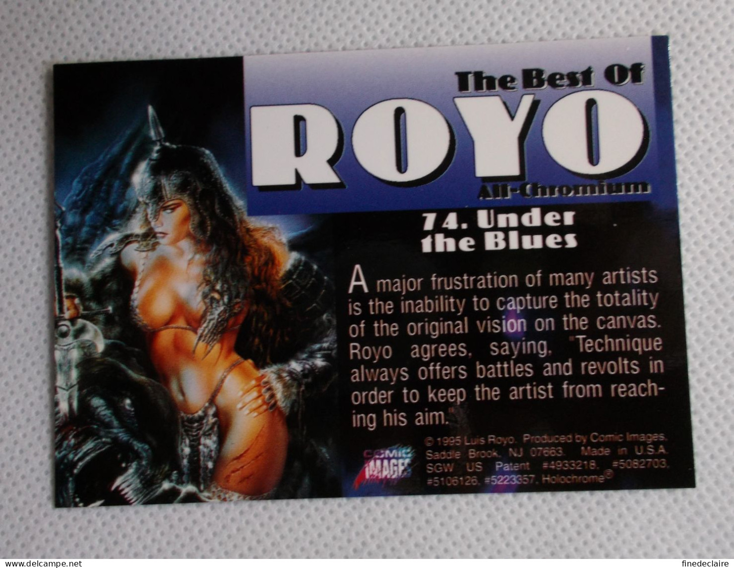 Card / Carte Rigide - 6,4 X 8,9 Cm - The Best Of ROYO All-Chromium 1995 - N° 74 - Under The Blues - Altri & Non Classificati