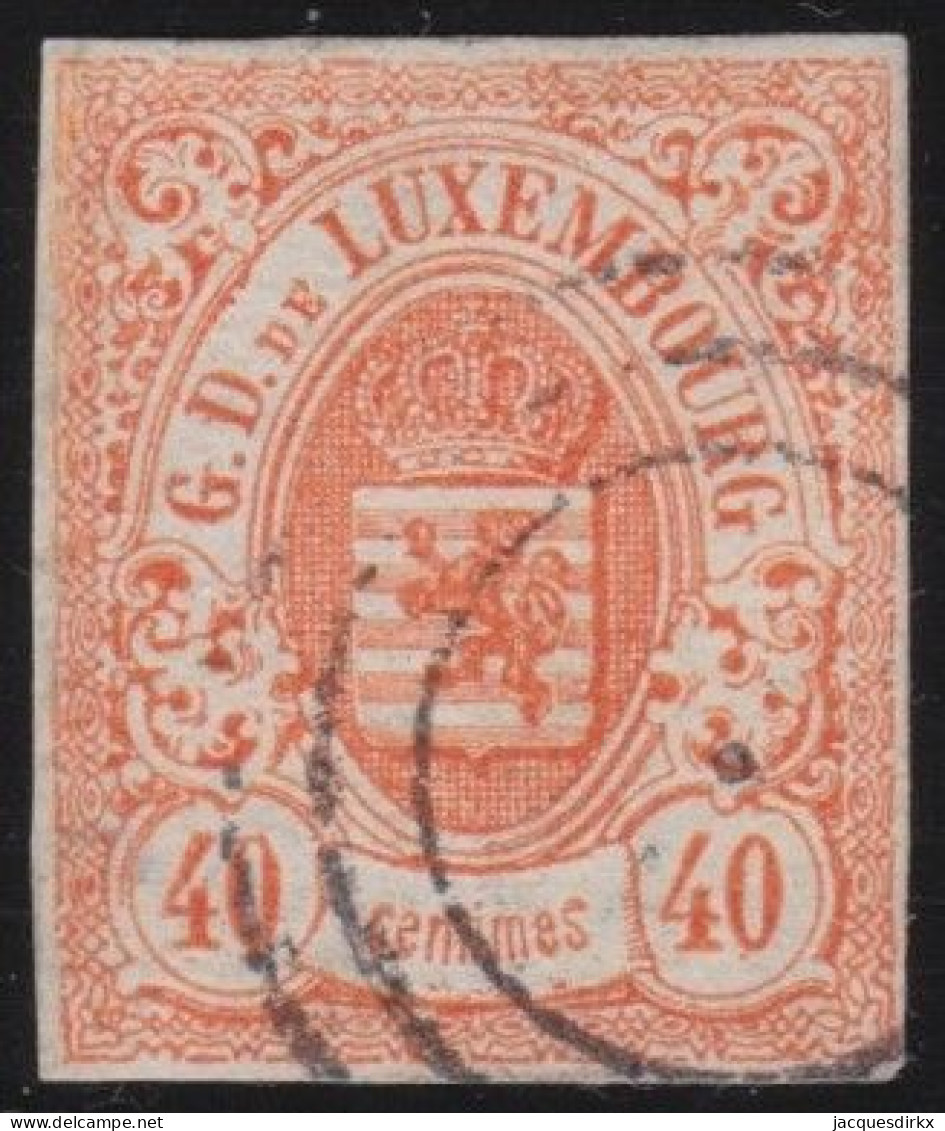 Luxembourg   .    Y&T   .  11  (2 Scans)     .     O    .     Oblitéré - 1859-1880 Stemmi