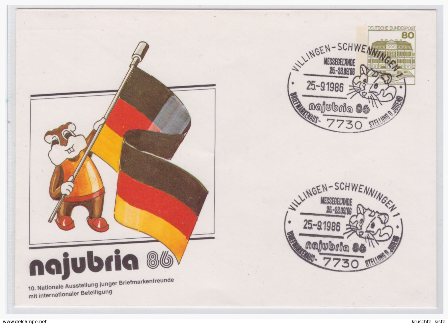 Motiv (003878) Bund Messebrief Najubria 1986, Blanco Mit Messe Sonderstempel - Esposizioni Filateliche