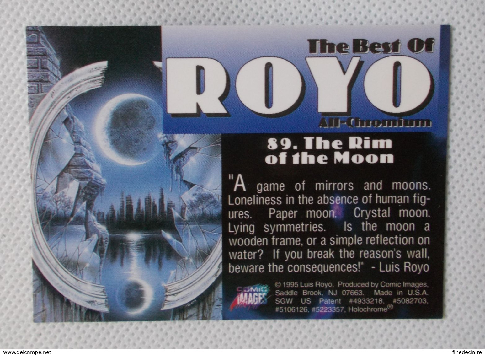 Card / Carte Rigide - 6,4 X 8,9 Cm - The Best Of ROYO All-Chromium 1995 - N° 89 - The Rim Of The Moon - Altri & Non Classificati