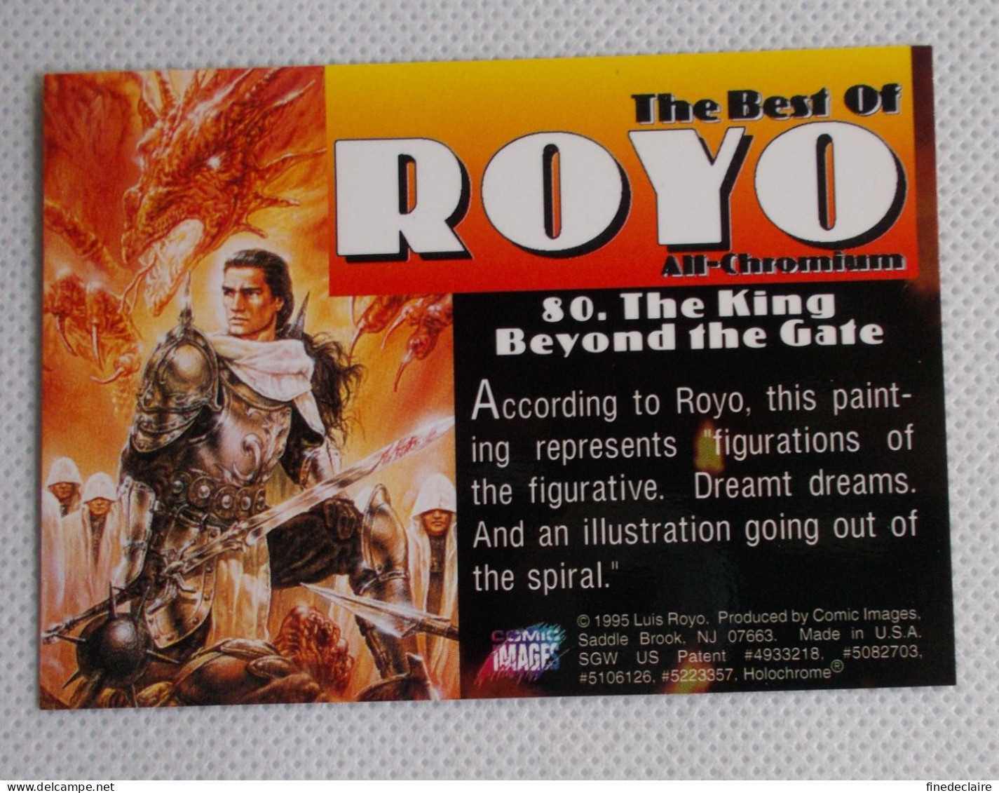 Card / Carte Rigide - 6,4 X 8,9 Cm - The Best Of ROYO All-Chromium 1995 - N° 80 - The King Beyond The Gate - Other & Unclassified