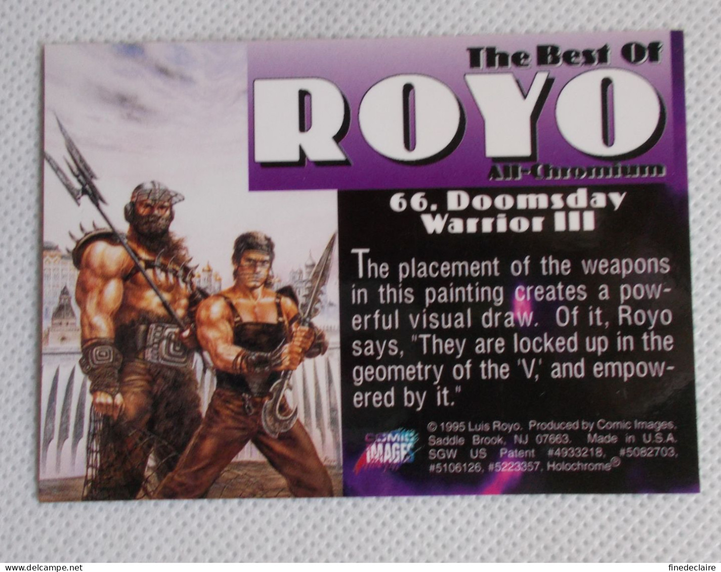 Card / Carte Rigide - 6,4 X 8,9 Cm - The Best Of ROYO All-Chromium 1995 - N° 66 - Doomsday Warrior III - Other & Unclassified