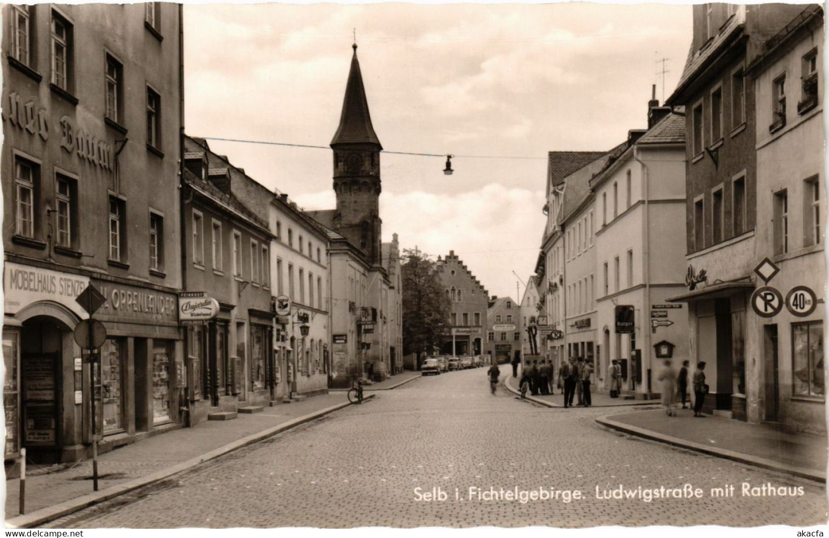 CPA AK Selb Ludwigstrasse Mit Rathaus GERMANY (877971) - Selb