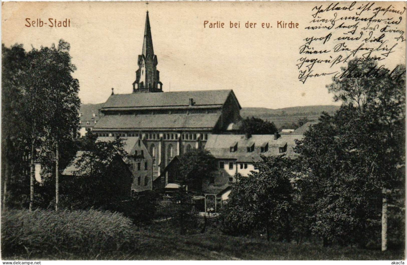 CPA AK Selb Partie Bei Der Ev.Kirche GERMANY (877889) - Selb