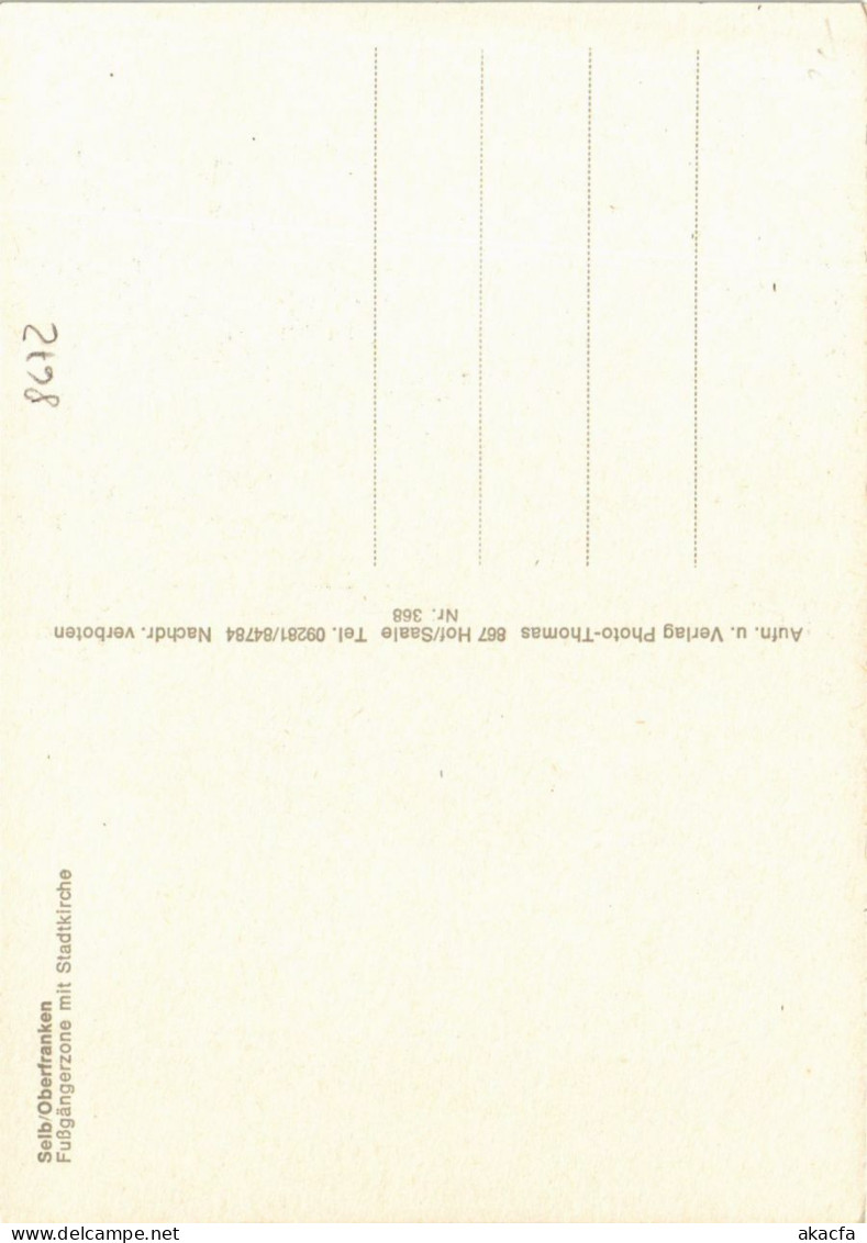 CPA AK Selb Fusgangerzone Mit Stadtkirche GERMANY (877873) - Selb