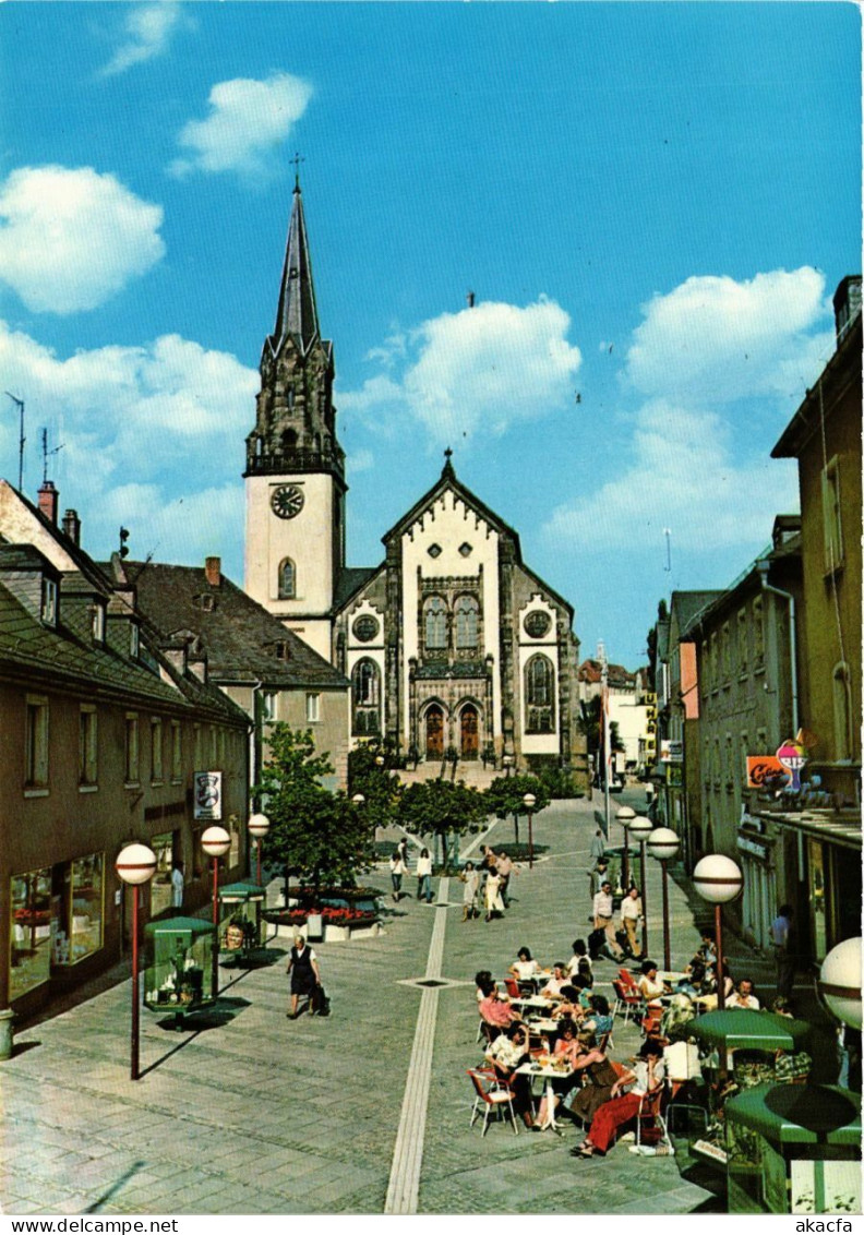CPA AK Selb Fusgangerzone Mit Stadtkirche GERMANY (877874) - Selb