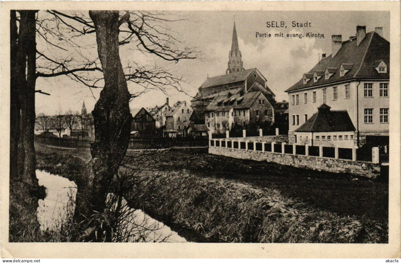 CPA AK Selb Partie Mit Evang.Kirche GERMANY (877888) - Selb