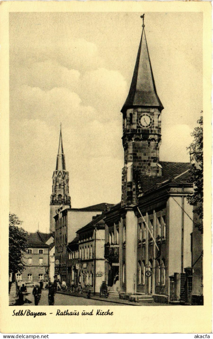 CPA AK Selb Rathaus Und Kirche GERMANY (877869) - Selb