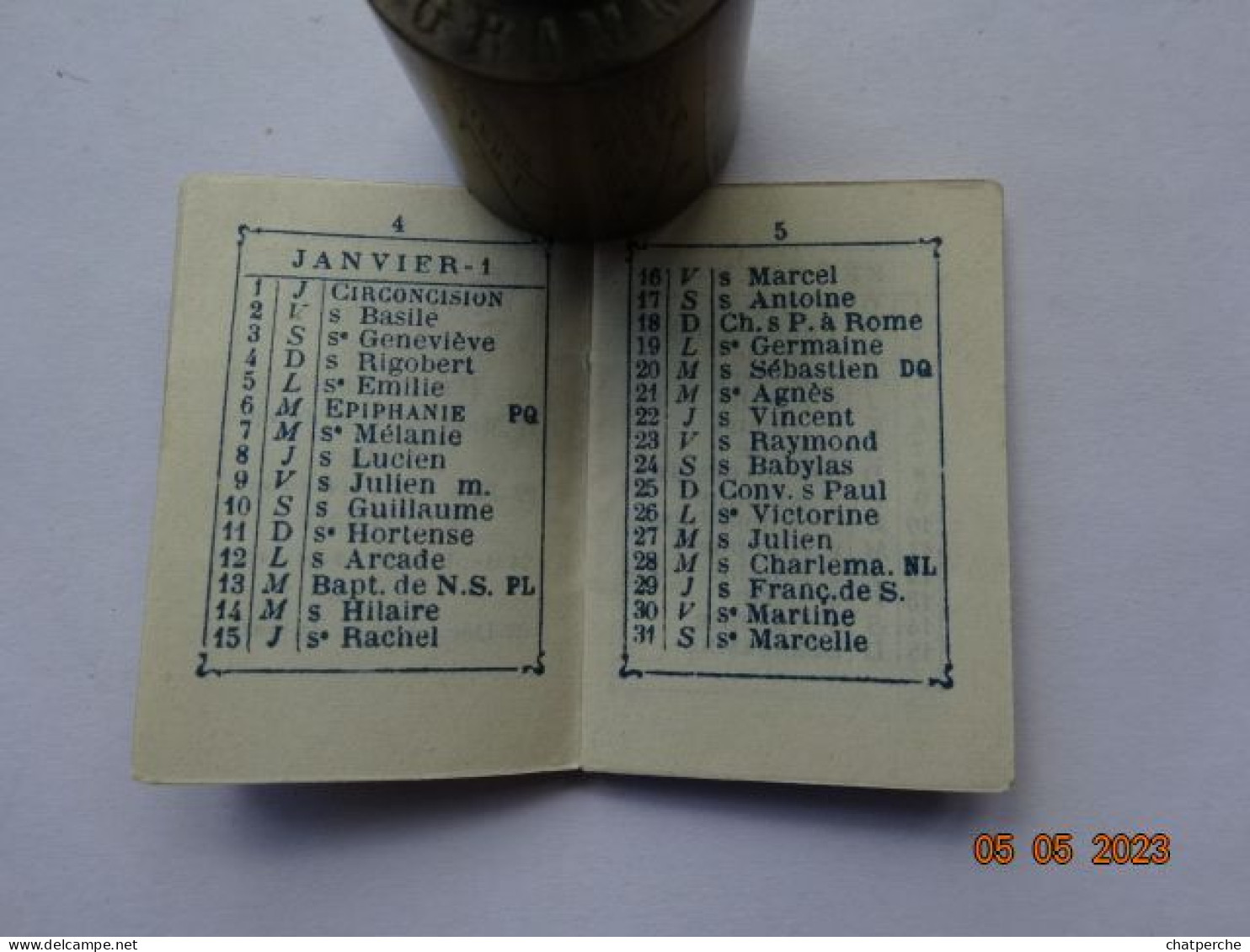 CALENDRIER  ANNEE 1903 PETIT ALMANACH - Formato Piccolo : 1901-20