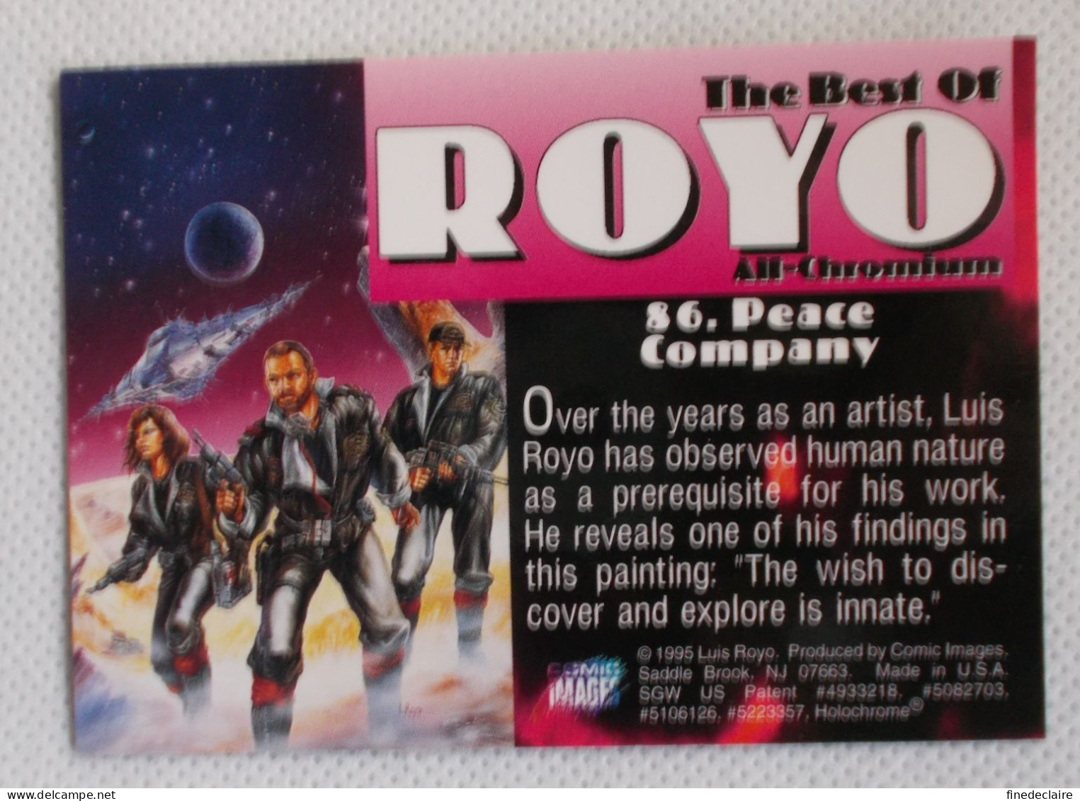 Card / Carte Rigide - 6,4 X 8,9 Cm - The Best Of ROYO All-Chromium 1995 - N° 86 - Peace Company - Sonstige & Ohne Zuordnung