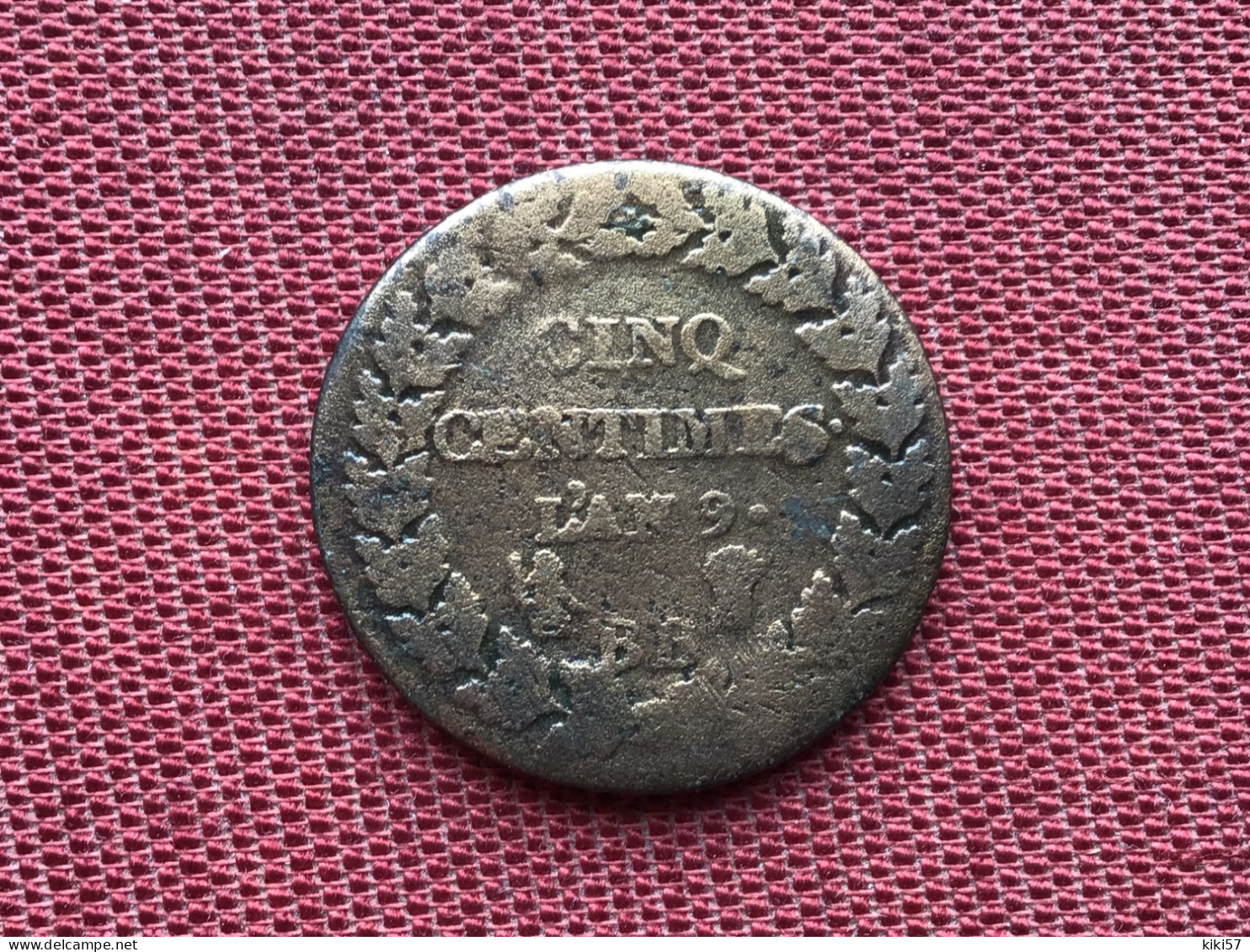 FRANCE Monnaie De Cinq Centimes AN 9 BB Assez Rare - 1792-1975 Convención Nacional