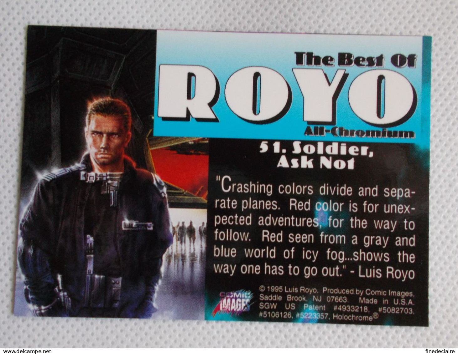 Card / Carte Rigide - 6,4 X 8,9 Cm - The Best Of ROYO All-Chromium 1995 - N° 51 - Soldier, Ask Not - Autres & Non Classés