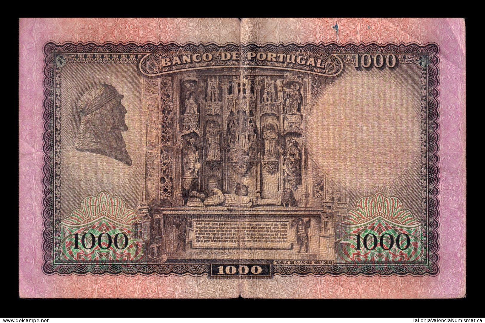 Portugal 1000 Escudos 1942 Pick 156(4) Bc/Mbc F/Vf - Portugal