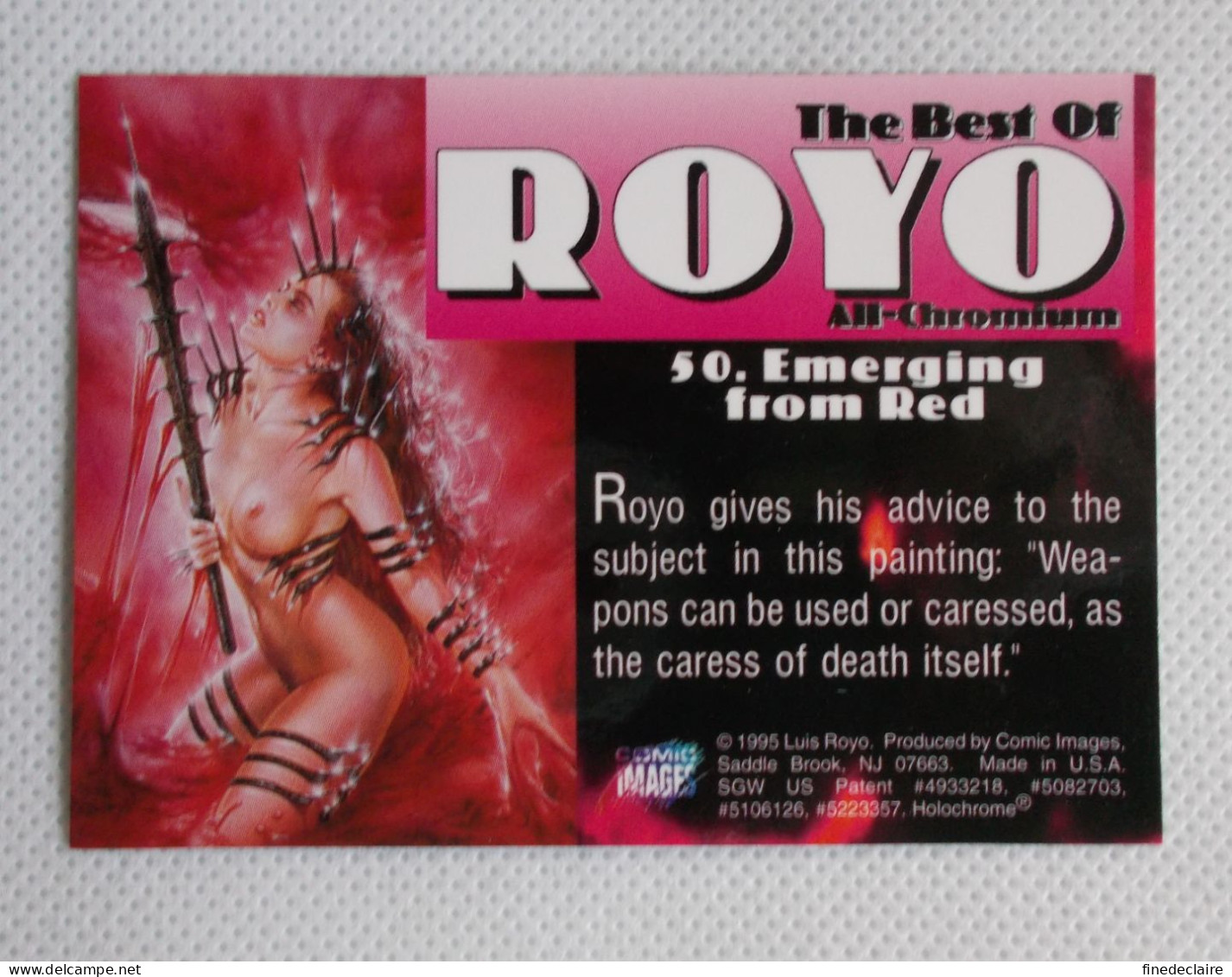 Card / Carte Rigide - 6,4 X 8,9 Cm - The Best Of ROYO All-Chromium 1995 - N° 50 - Emerging From Red - Sonstige & Ohne Zuordnung