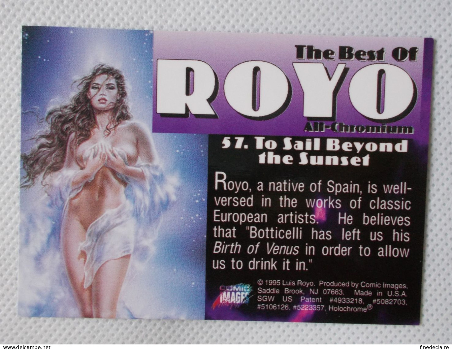 Card / Carte Rigide - 6,4 X 8,9 Cm - The Best Of ROYO All-Chromium 1995 - N° 57 - To Sail Beyond The Sunset - Andere & Zonder Classificatie