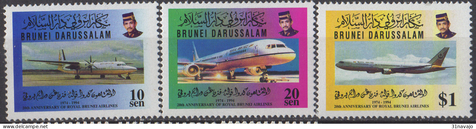 BRUNEI - 20e Anniversaire Des Lignes Aériennes Royales De Brunei - Brunei (1984-...)