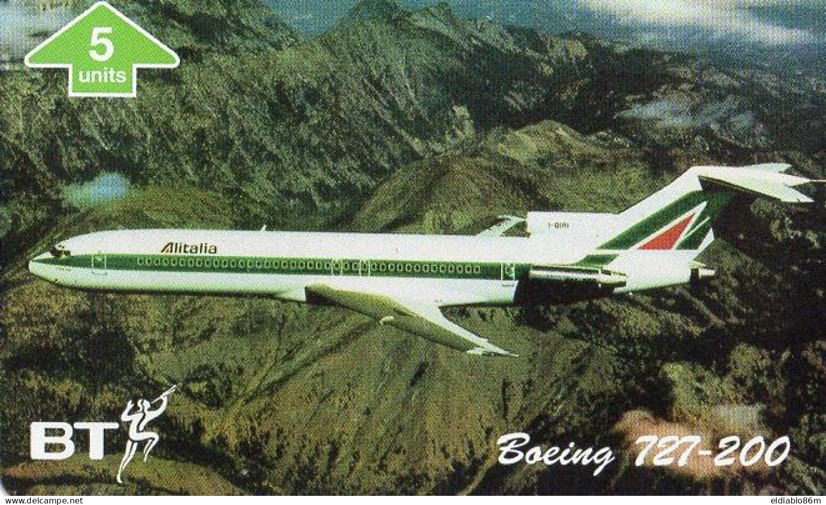 UNITED KINGDOM - L&G - BTG-669 - AIRLINES - PLANE - ALITALIA BOEING 727-200 - 605D - BT Werbezwecke