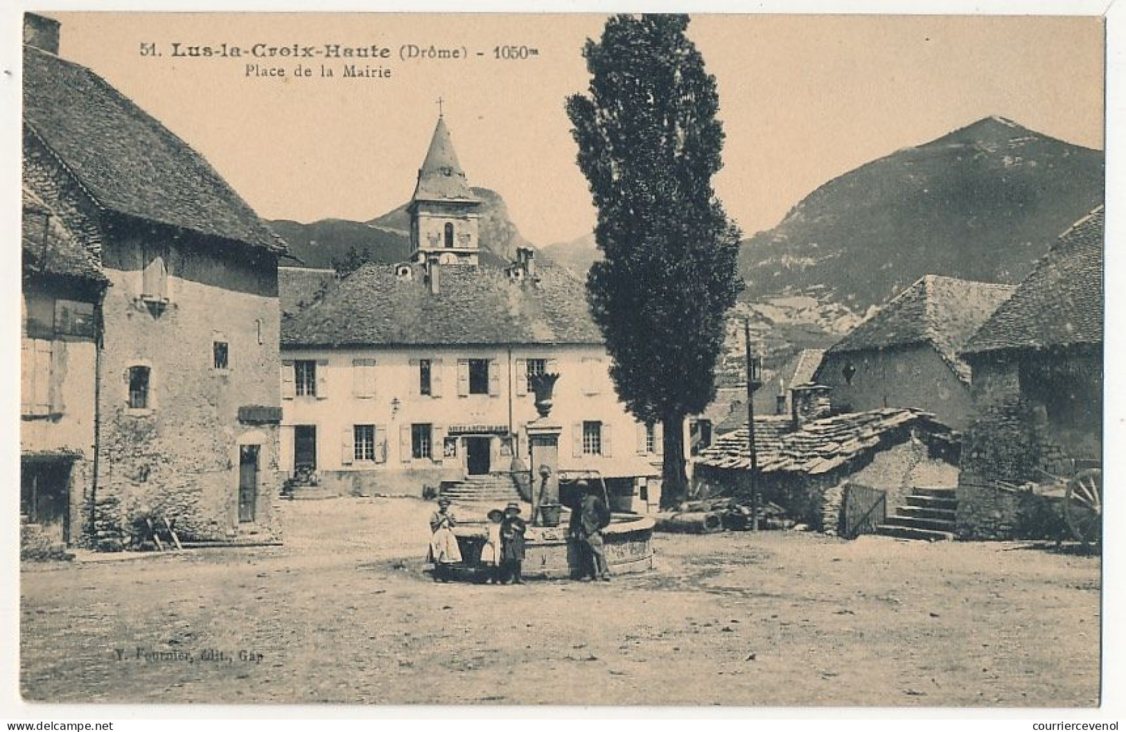 CPA - LUS-LA-CROIX-HAUTE (Drôme) - Place De La Mairie - Sonstige & Ohne Zuordnung