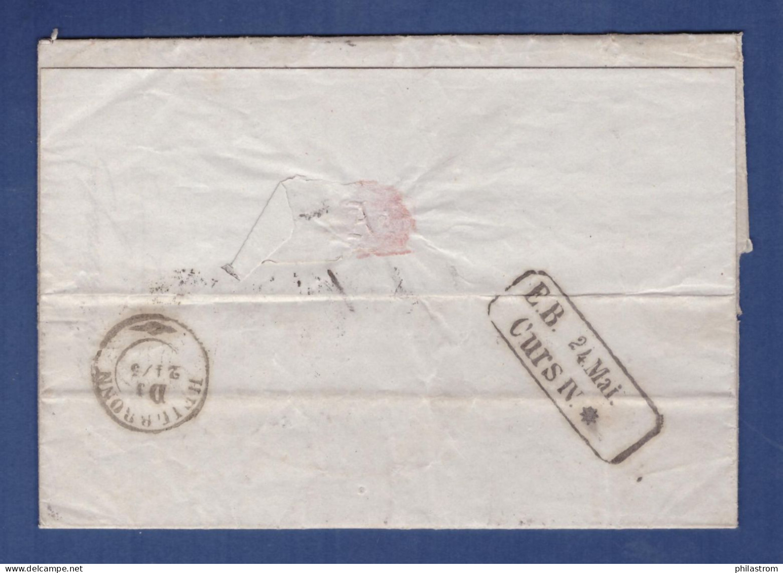 Baden Brief - Mi Nr 6 - Karlsruhe Nach Sontheim Bei Heilbronn (1YQ-951) - Storia Postale