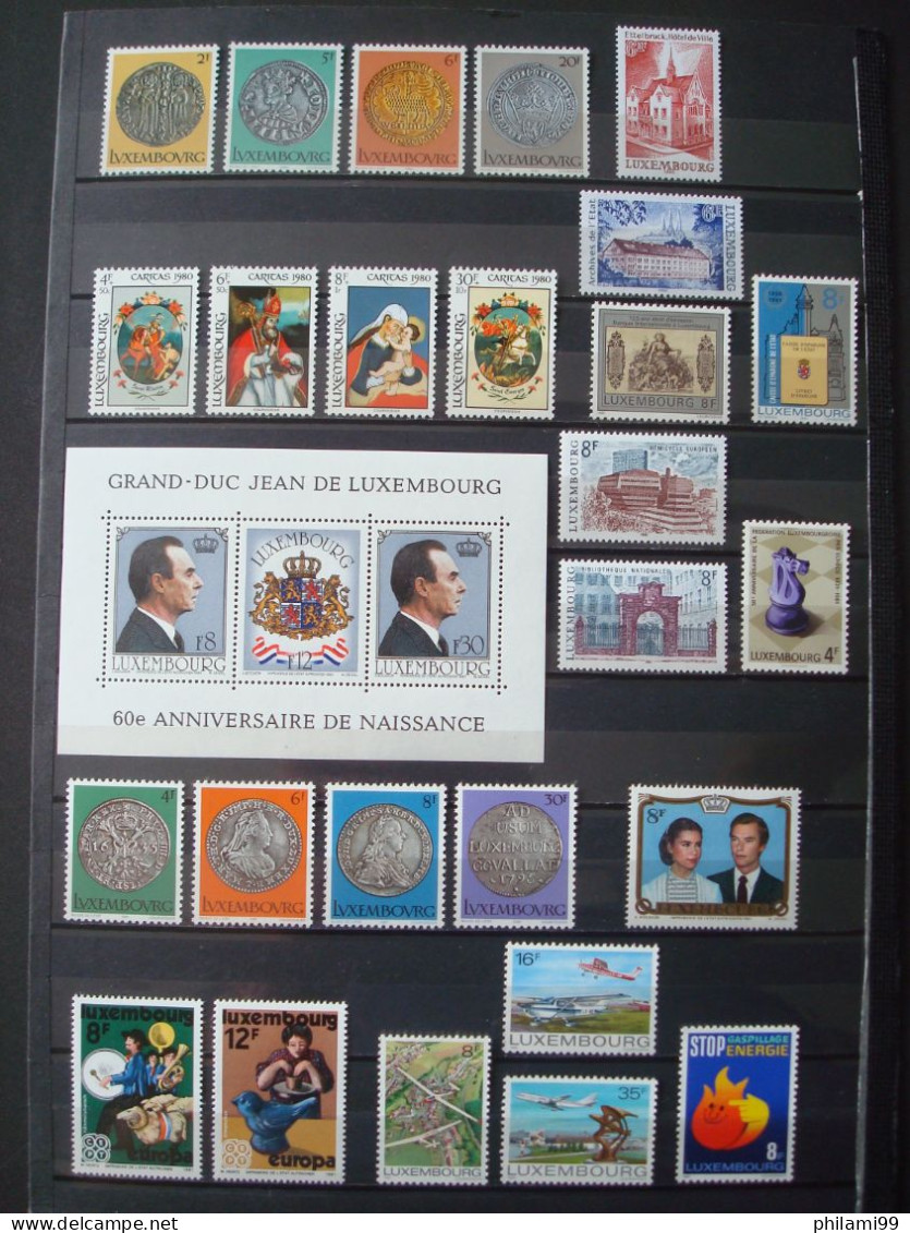 LUXEMBURG MNH** 1979 1980 1981 1982 COMPLETE YEARS - Ganze Jahrgänge