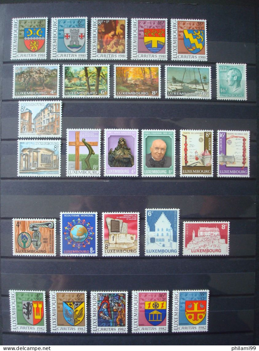 LUXEMBURG MNH** 1979 1980 1981 1982 COMPLETE YEARS - Années Complètes