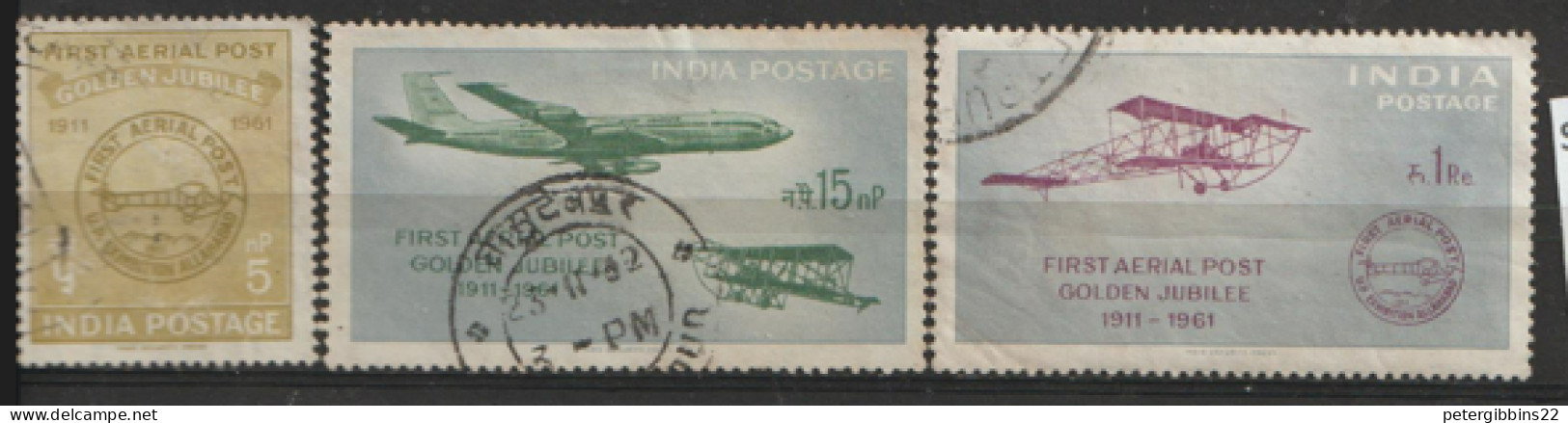 India  1960 SG  434-6  First Air Mail   Fine Used   - Gebruikt