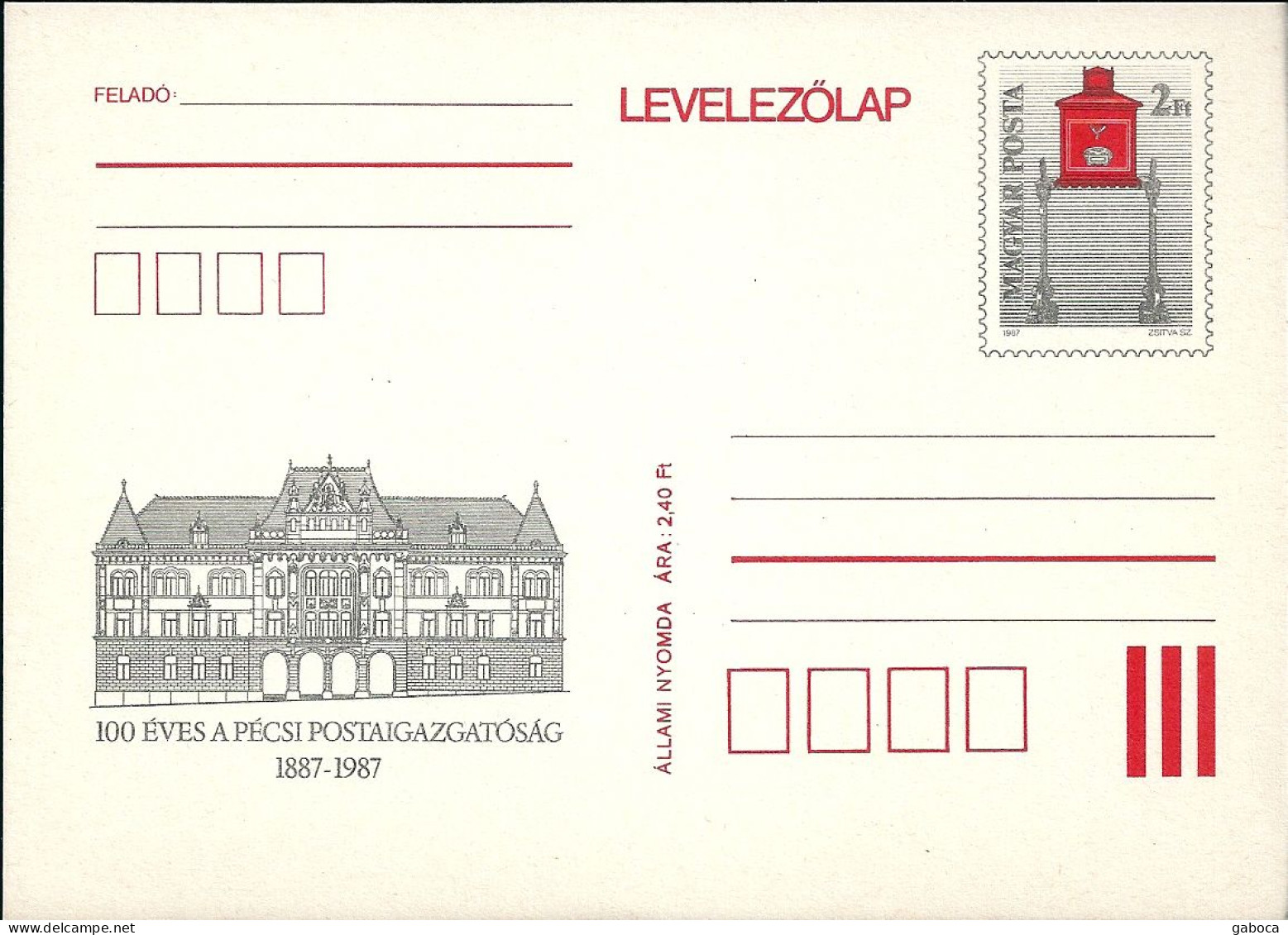 3506b Hungary Postcard Post Directorate Box Postal Service Unused - Brieven En Documenten